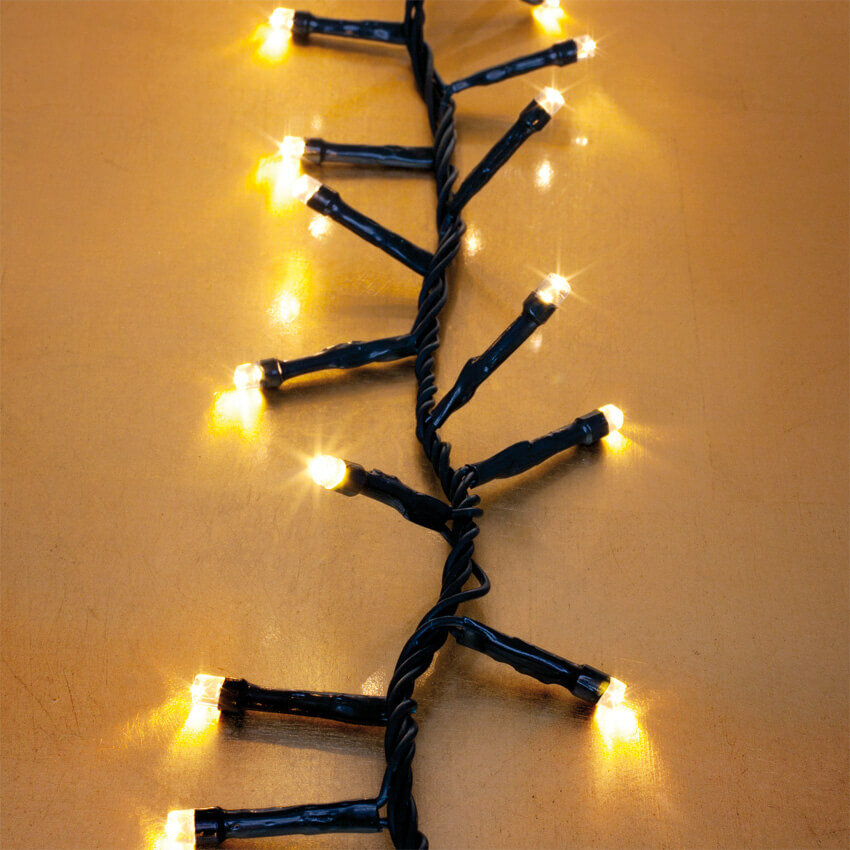 Cluster - Kerstverlichting - mini LED&#039;s - Groen snoer - IP44