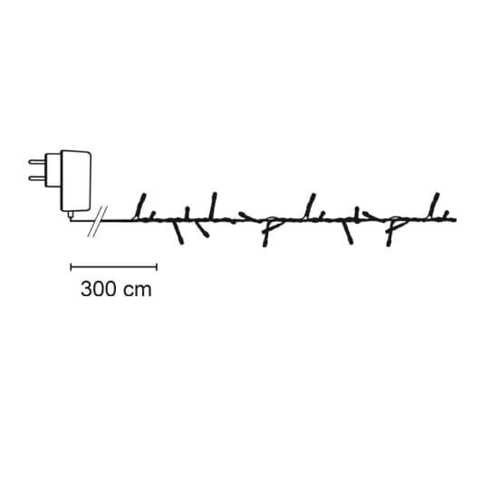 Cluster - Kerstverlichting - mini LED&#039;s - Groen snoer - IP44