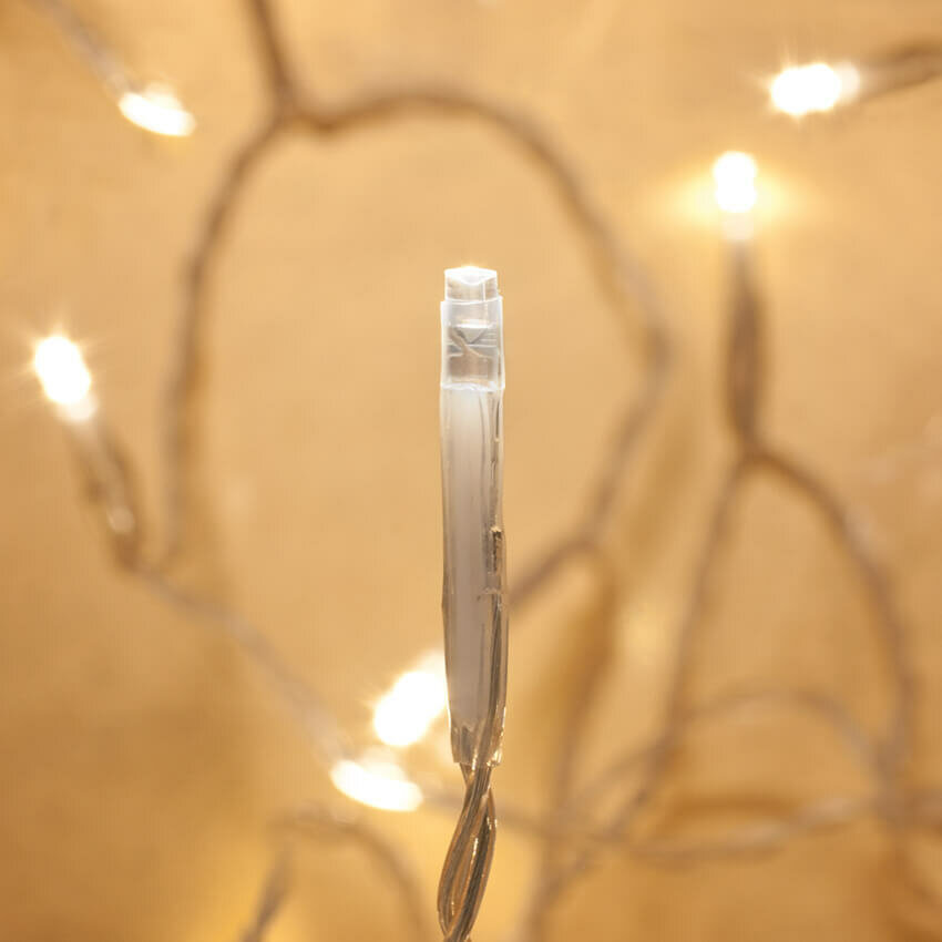 LED Kerstverlichting - Mini leds - Transparant snoer - Batterij