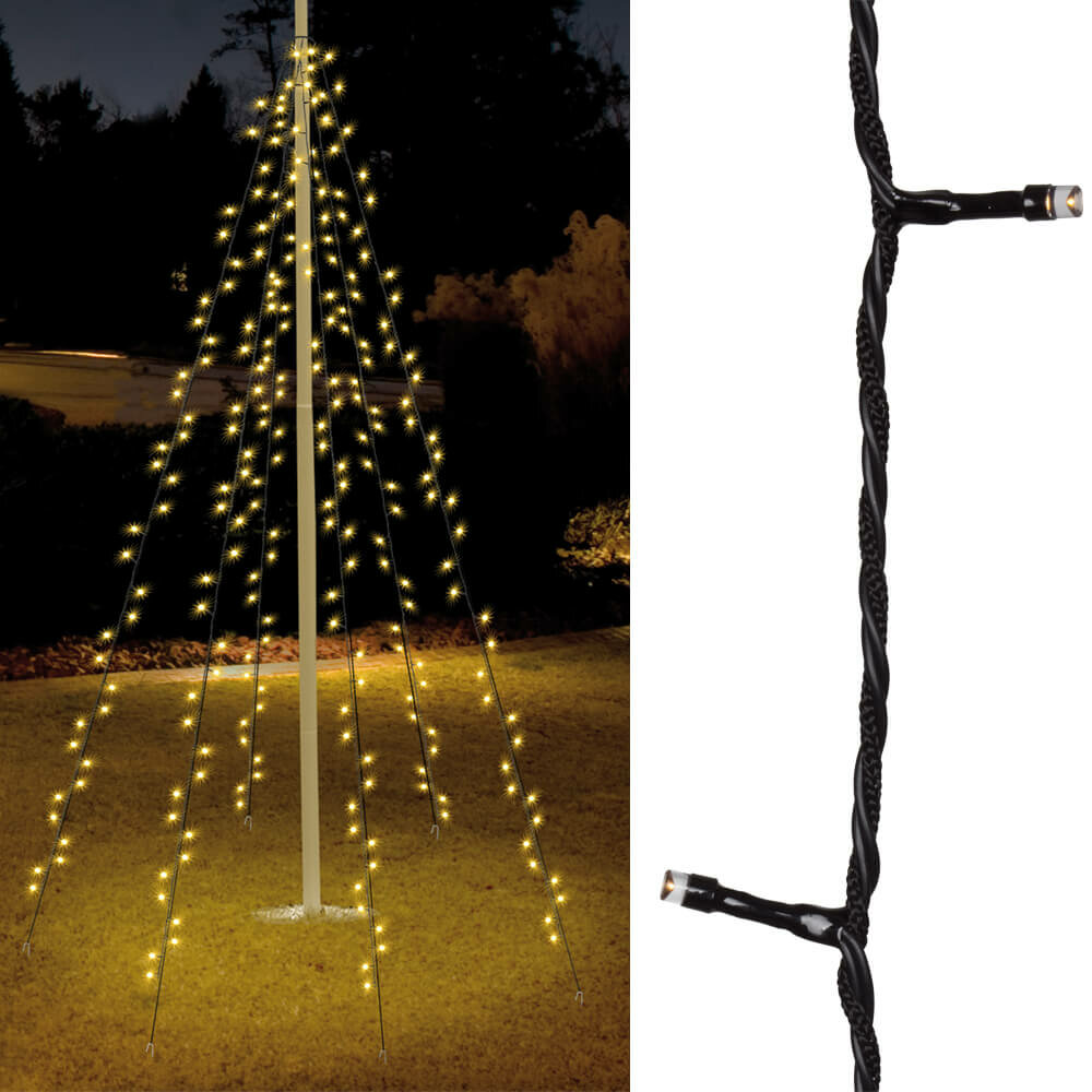 LED minileds lichtsnoer voor vlaggenmast 8 meter