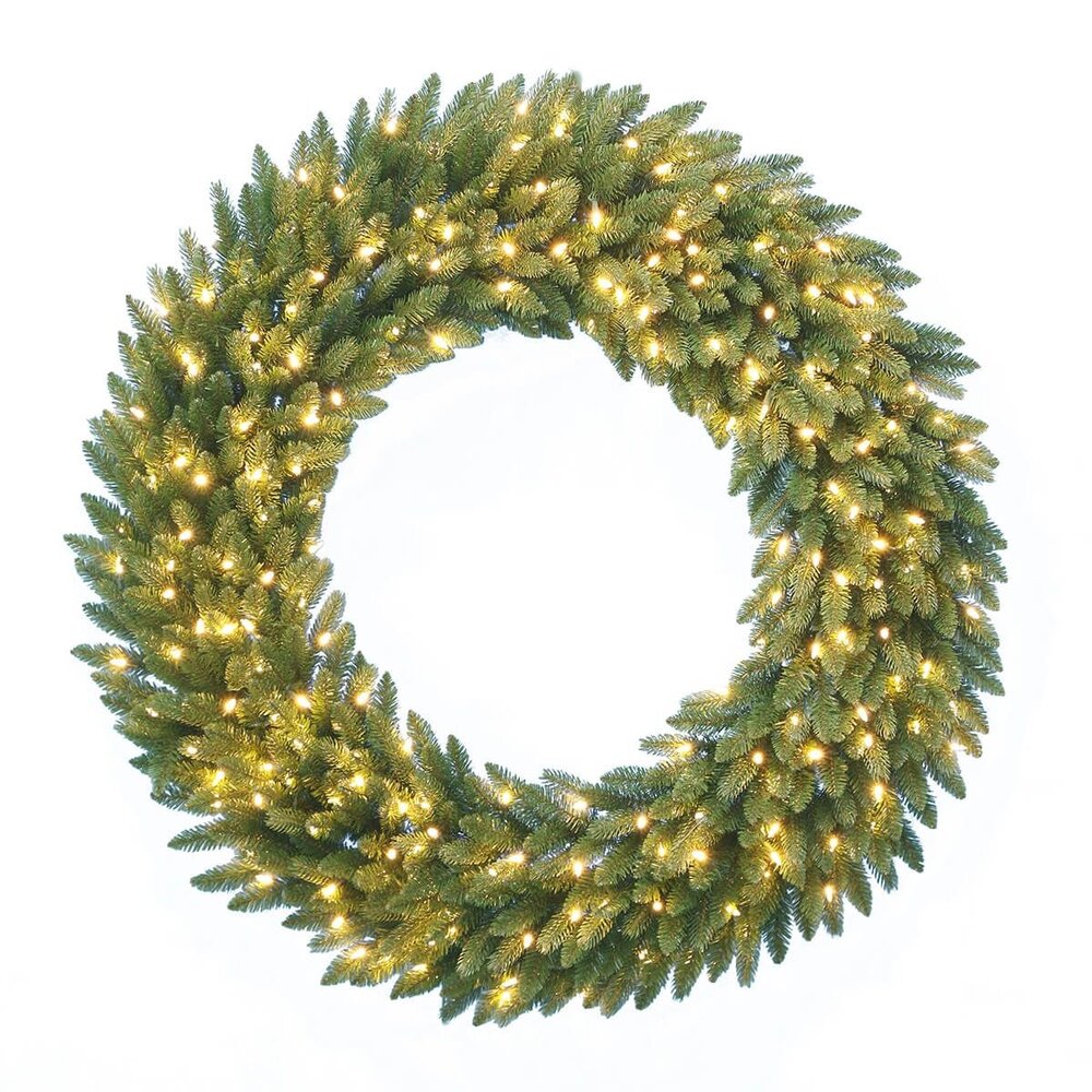 Kerstkrans Grande Fir - 61 cm - 50 warm witte leds