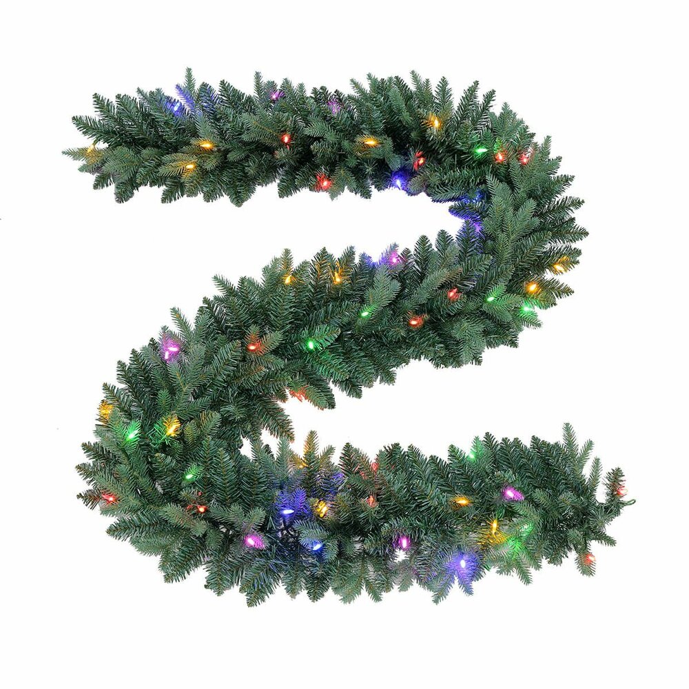 National Tree Company Bayberry  -Guirlande - 274 cm - 50 LED - Warm wit en gekleurd