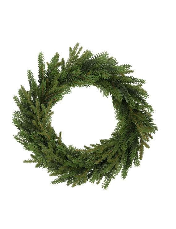 Kerstkrans Altura 100% natuurlijke PE takken rond 50 cm - binnen en buiten gebruik - exclusieve krans