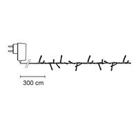 Cluster - Kerstverlichting - mini LED&#039;s - Groen snoer - IP44