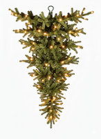 Perfect - Kunstkerstboom - 150 cm - Omgekeerde kerstboom - Plafond kerstboom - warm witte leds
