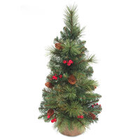 tafel kerstboompje met rode decoratie everyday national tree company