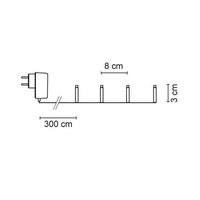LED kerstverlichting - Mini Leds - Transparant snoer - Transformator