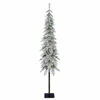 A Perfect Christmas Snowy Colwood Fir - Kunstkerstboom op stam - 120 cm - Leds - 100% PE takken - Sneeuw