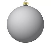 Kerstbal rond 30 cm Zilver mat