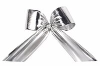 Kunststof kerststrik zilver