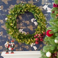 Kerstkrans Grande Fir - 61 cm - 50 warm witte leds
