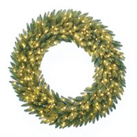 Kerstkrans Grande Fir - 91 cm - 150 warm witte leds