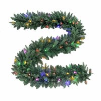 National Tree Company Bayberry  -Guirlande - 274 cm - 50 LED - Warm wit en gekleurd