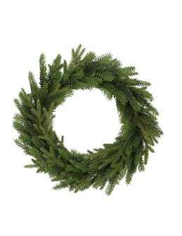 Kerstkrans Altura 100% natuurlijke PE takken rond 50 cm - binnen en buiten gebruik - exclusieve krans