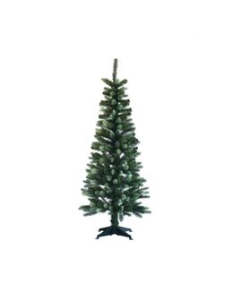 Silhouette smalle kunstkerstboom mix pe 150 cm hoog