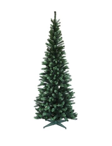 Silhouette smalle kunstkerstboom mix pe 210 cm hoog