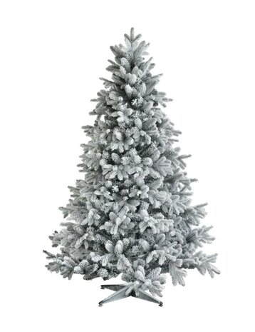 denali kunstkerstboom met sneeuw mix pe takken 240 cm hoog