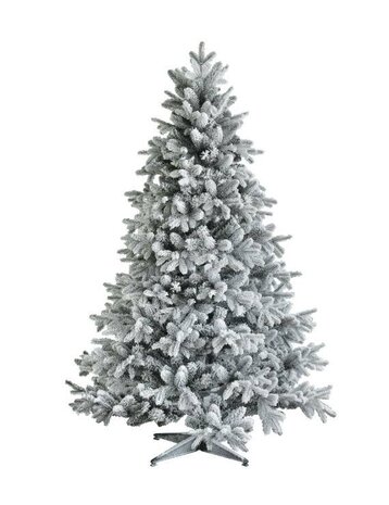 denali kunstkerstboom met sneeuw mix pe takken 210 cm hoog