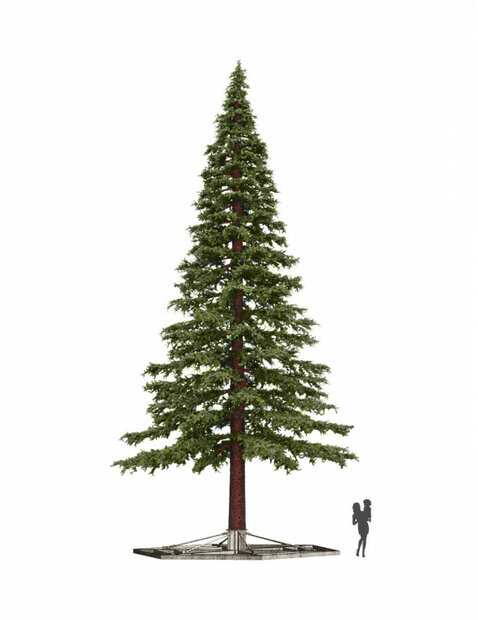 Pine tree extra - Kunstkerstboom - 7.8 meter - mix PE - Outdoor