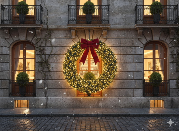 Miami - Kerstkrans - 200 cm - 1000 Professionele LEDS - Brandvertragend - Ophang oog - 3 Dimensionaal