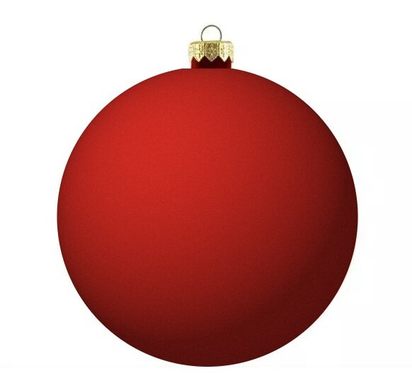 Kerstbal rond 40 cm Rood mat