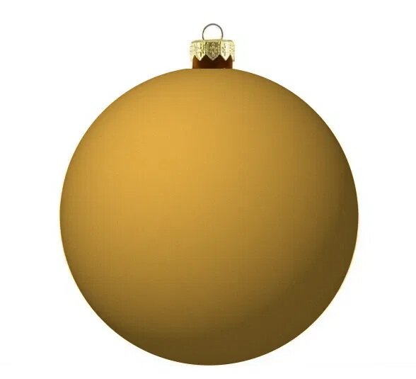 Kerstbal rond 12 cm Goud mat