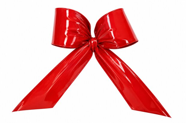 kunststof kerststrik rood