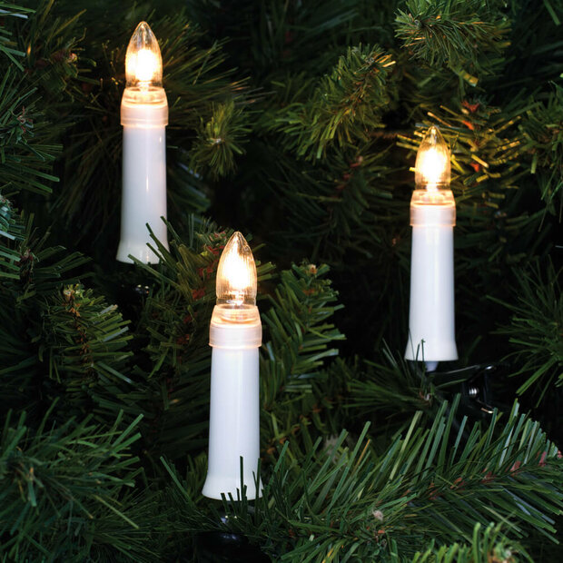 Kerstboomsnoer buiten 16 kaarsjes | Warm wit