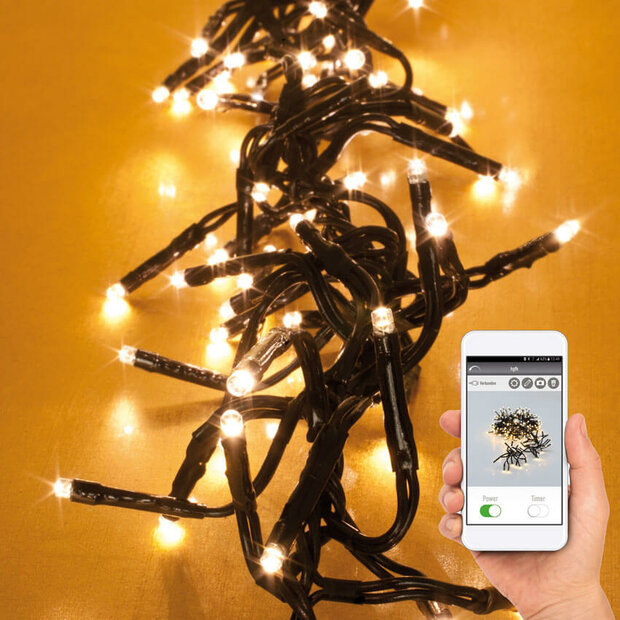Super Cluster-  Kerstverlichting  - Groen snoer - App-Control
