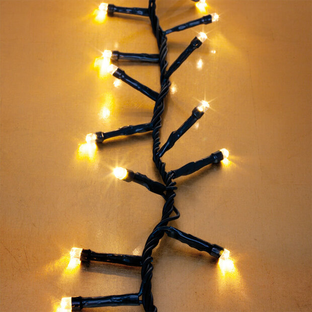 Cluster - Kerstverlichting - mini LED's - Groen snoer - IP44