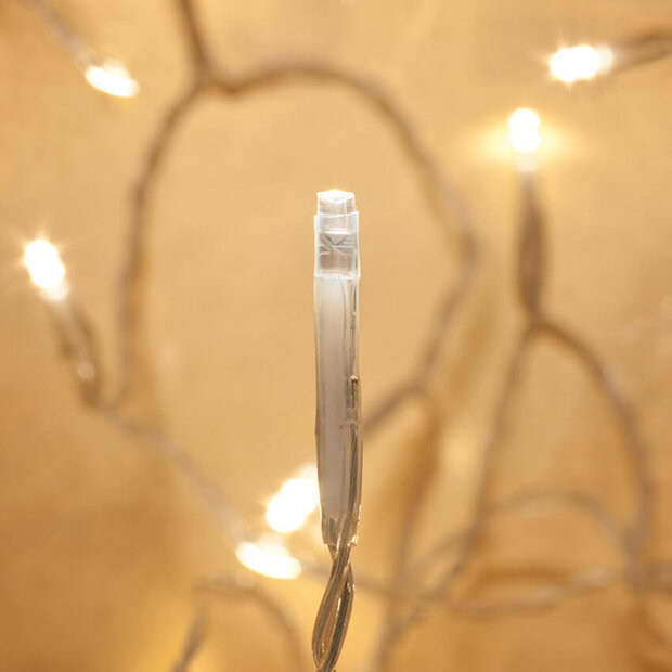 LED Kerstverlichting - Mini leds - Transparant snoer - Batterij