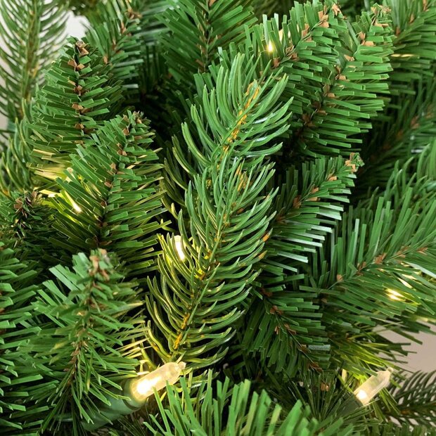 Kerstkrans Grande Fir - 91 cm - 150 warm witte leds