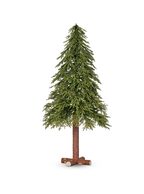 Greenhaven winter collection Alpine mix PE - Kunstkerstboom op stam - 210 cm - natuurlijke stam