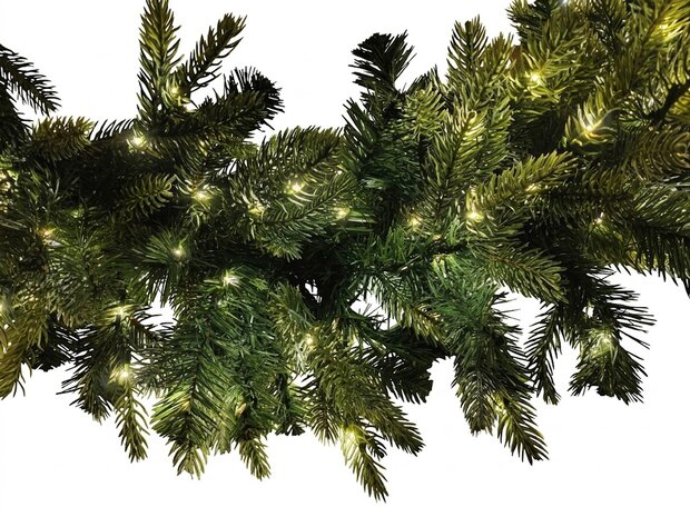 Oregon - Guirlande - 30 cm x 270 cm - mix PE - luxe volle kerstguirlande - Micro leds